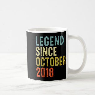 Legend Since October 2018 7th Birthday 7 Year Old  Coffee Mug