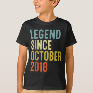 Legend Since October 2018 7th Birthday 7 Year Old  T-Shirt