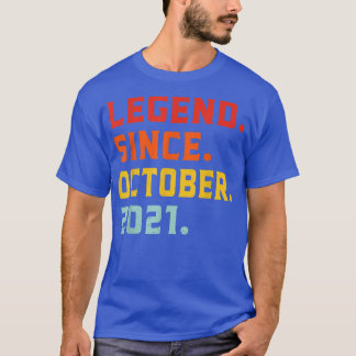Legend Since October 2021 1st Birthday Vintage 1 Y T-Shirt