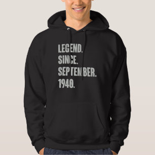 Legend Since September 1940 82 Year Old 82nd Birt Hoodie
