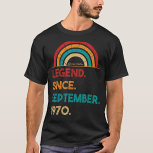Legend Since September 1970 52nd Birthday  Born In T-Shirt