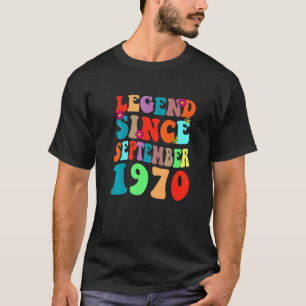 Legend Since September 1970 Vintage Birthday Retro T-Shirt