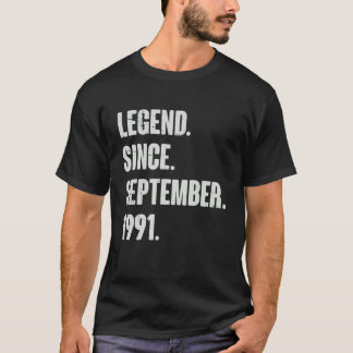 Legend Since September 1991   31 Year Old 31st Bir T-Shirt