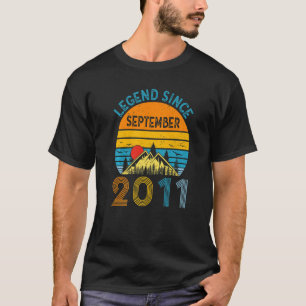 Legend Since September 2011 11th Birthday Retro 11 T-Shirt