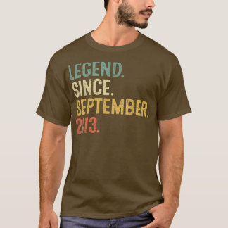 Legend Since September 2013 9th Birthday Gift 9 Ye T-Shirt