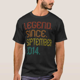 Legend Since September 2014 8 Years Old Gifts 8th T-Shirt