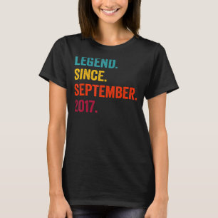 Legend Since September 2017 5th Birthday 5 Years T-Shirt