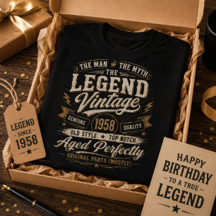 Legend Vintage 1958 Aged Perfectly 68th Bday T-Shirt