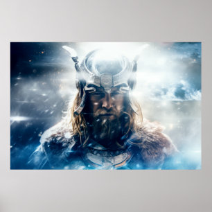 Legend Warrior Fantastic Cosmic Surrealist Poster