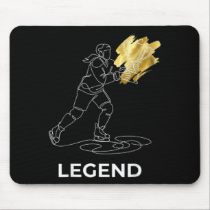 Legend Womens Hockey Player Trophy Mouse Pad