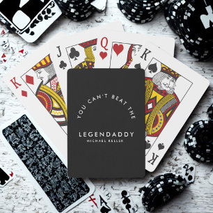 Legendaddy for Legendary Dads fun minimalist  Playing Cards