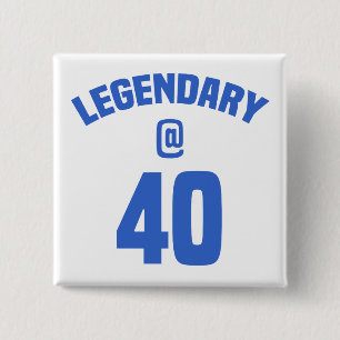 Legendary 40th Birthday 2 Inch Square Button