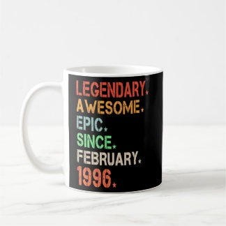 Legendary Awesome Epic Since February 1996 Retro B Coffee Mug