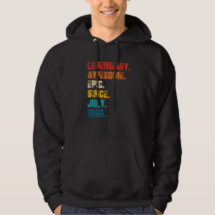 Legendary Awesome Epic Since July 1966 Retro Style Hoodie