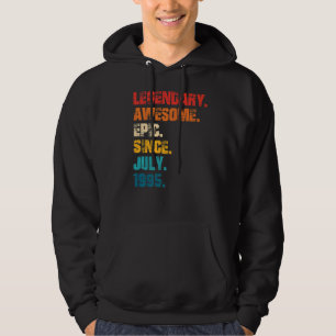 Legendary Awesome Epic Since July 1995 Retro Style Hoodie