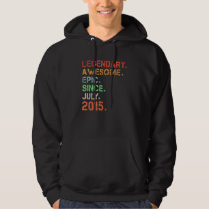 Legendary Awesome Epic Since July 2015 Retro Birth Hoodie