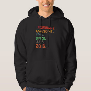 Legendary Awesome Epic Since July 2016 Retro Birth Hoodie