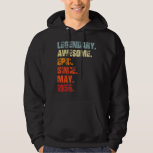 Legendary Awesome Epic Since May 1956 Vintage Birt Hoodie