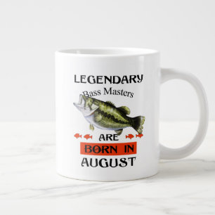 Legendary Bass Masters Are Born in August Large Coffee Mug