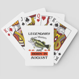 Legendary Bass Masters Are Born in August Playing Cards
