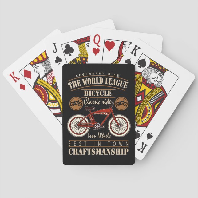 Legendary Bike Bicycle Classic Ride Playing Cards (Back)