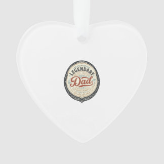 Legendary Dad Vintage Engraving Shirt Design_1 Ornament