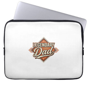 Legendary Dad Vintage Engraving Shirt Design (2)_1 Laptop Sleeve