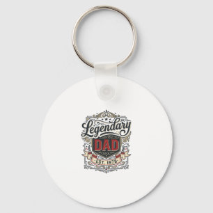 Legendary Dad Vintage Engraving Shirt Design (3)_1 Keychain
