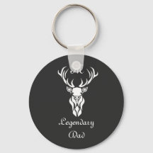 Legendary Dad White Tail Deer White Chalk Shadow