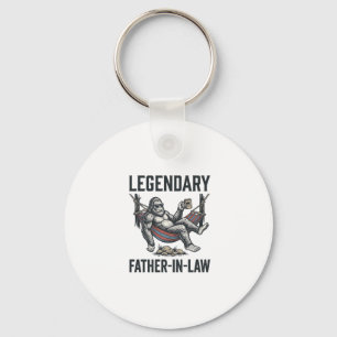 Legendary Father In Law Sasquatch Vintage Shirt De Keychain