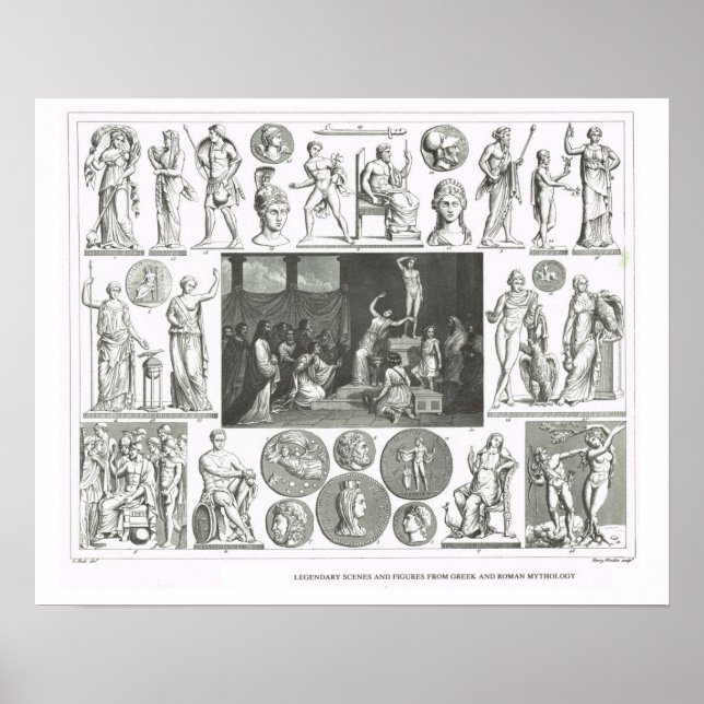 Legendary figures from Greek and Roman Mythology Poster (Front)