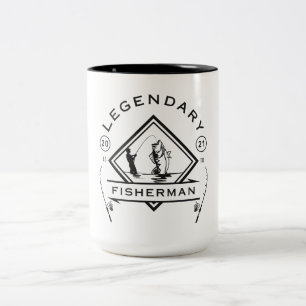 Legendary Fisherman Established 2021 Two-Tone Coffee Mug