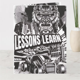 LEGENDARY GORILLA LESSONS LEARN GREETING CARD