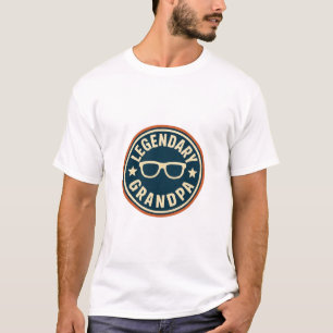 legendary grandpa retro badge T-Shirt