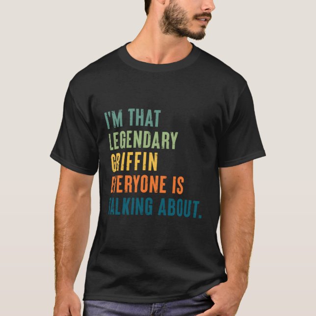 Legendary Griffin Personalized Name T-Shirt (Front)