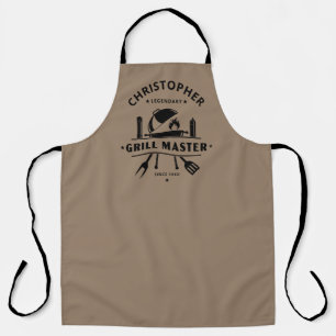 Legendary Grill Master Rustic Brown Custom BBQ Apron