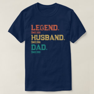 Legendary Husband Dad Grandpa Heritage Custom Text T-Shirt