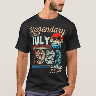 Legendary July 1983 Happy Birthday 39 Years Old Lt T-Shirt