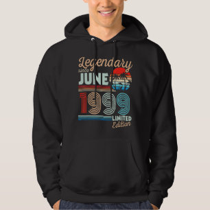 Legendary June 1999 Happy Birthday 23 Years Old Lt Hoodie
