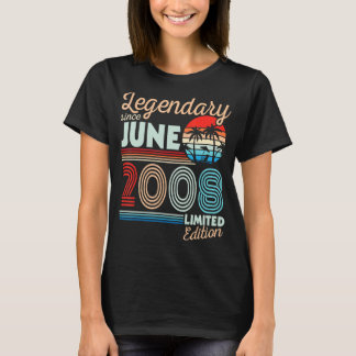 Legendary June 2008 Happy Birthday 14 Years Old Lt T-Shirt