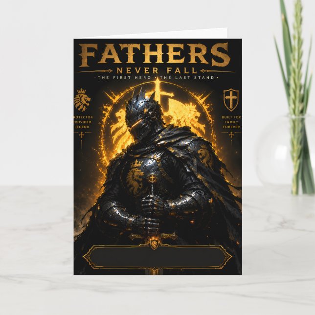 Legendary Knight Father Greeting Card (Front)