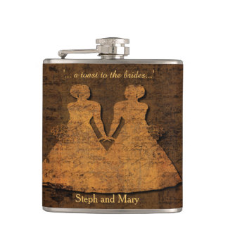 Legendary Love Hipflask Lesbian Wedding Gift Hip Flask