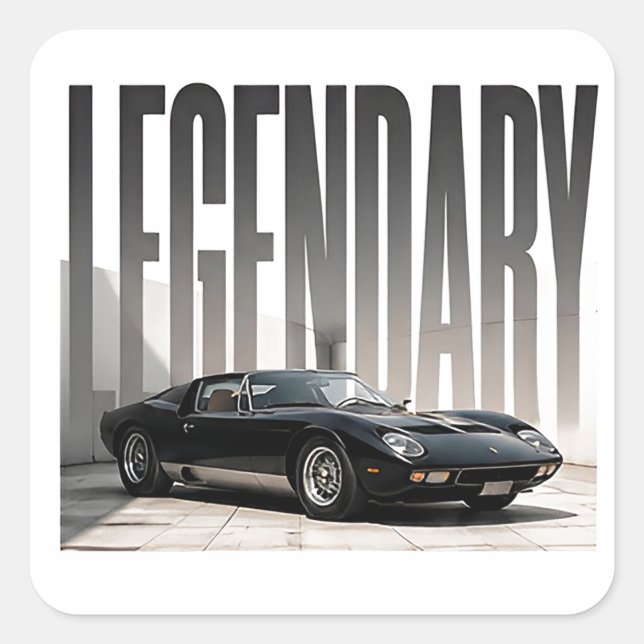 Legendary Luxury Performance Graphic Square Sticker (Front)
