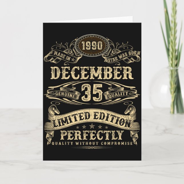 Legendary Man Born December 1990 35th Birthday  Card (Front)