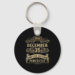 Legendary Man Born December 1990 35th Birthday Keychain