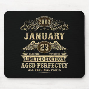 Legendary Man Born January 2003 23rd Birthday  Mouse Pad