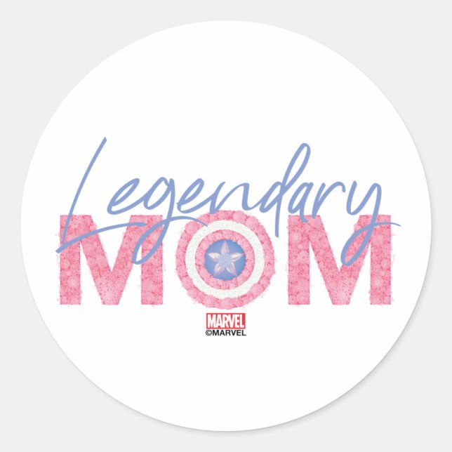 Legendary Mom Classic Round Sticker (Front)