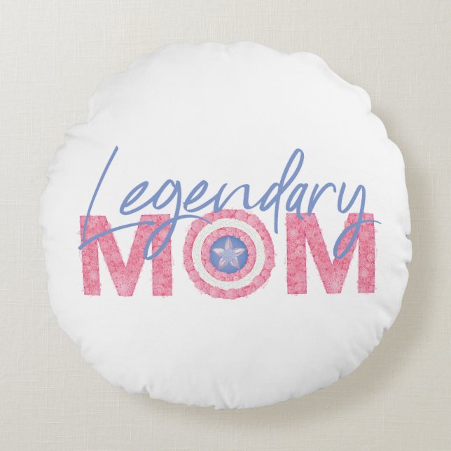 Legendary Mom Round Pillow (Front)