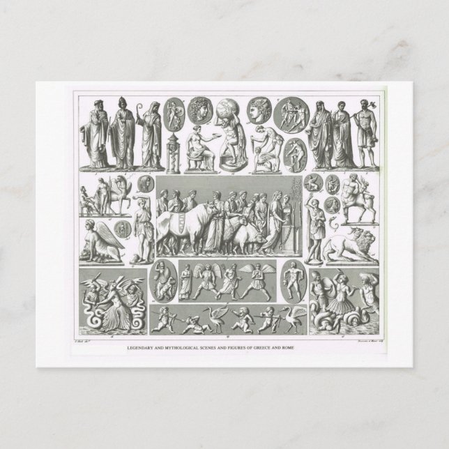 Legendary mythological figures, Greece and Rome Postcard (Front)
