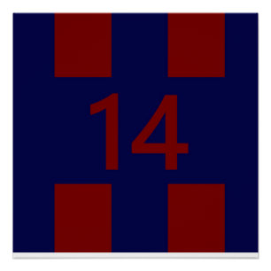 Legendary No. 14 in red and blue Poster